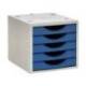 FICHERO CAJONES DE SOBREMESA Q-CONNECT 5 CAJONES COLOR AZUL 270X340X260 MM