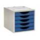 FICHERO CAJONES DE SOBREMESA Q-CONNECT 5 CAJONES COLOR AZUL 270X340X260 MM