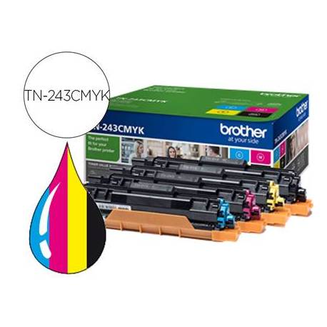 TONER BROTHER TN243CMYK DCP-L3510CDW / HL-L3270CDW / MFC-L3710CW MULTIPACK NEGRO AMARILLO MAGENTA CIAN 1000