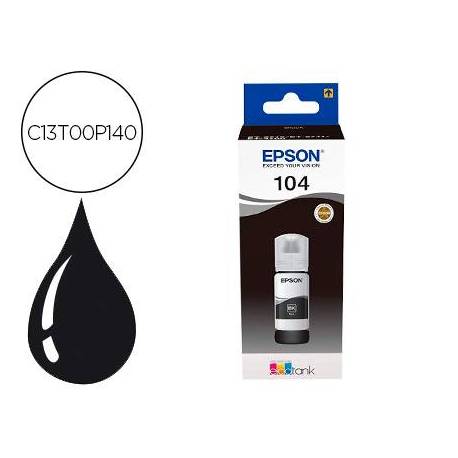 TINTA EPSON ECOTANK 104 COLOR NEGRO C13T00P140