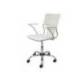 Silla giratoria pyc respaldo medio regulable en altura similpiel color blanca 860+90x480x440 mm