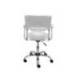 Silla giratoria pyc respaldo medio regulable en altura similpiel color blanca 860+90x480x440 mm