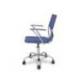 Silla giratoria pyc respaldo medio regulable en altura similpiel color azul 860+90x480x440 mm