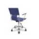 Silla giratoria pyc respaldo medio regulable en altura similpiel color azul 860+90x480x440 mm