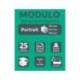 Fichero cajones sobremesa Exacompta Iderama Arlequin con 5 cajones multicolores 350x288x320 mm.