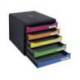 FICHERO CAJONES SOBREMESA MARCA EXACOMPTA BIG-BOX PLUS CLASSIC IDERAMA ARLEQUIN 5 CAJONES MULTICOLORES