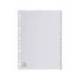 SEPARADOR EXACOMPTA CARTULINA COLOR BLANCA A-Z JUEGO DE 20 SEPARADORES DIN A4 11 TALADROS