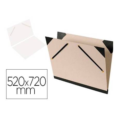 Carpeta de Dibujo Canson Brut 52x72cm Gris con Gomas