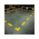 SIMBOLO ADHESIVO DURABLE PVC FORMA DE LINEA PARA DELIMITACION SUELO AMARILLO 150X50X0,7 MM PACK DE 10 UDS