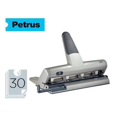 Taladrador Petrus 514 color plata capacidad para 30 hojas