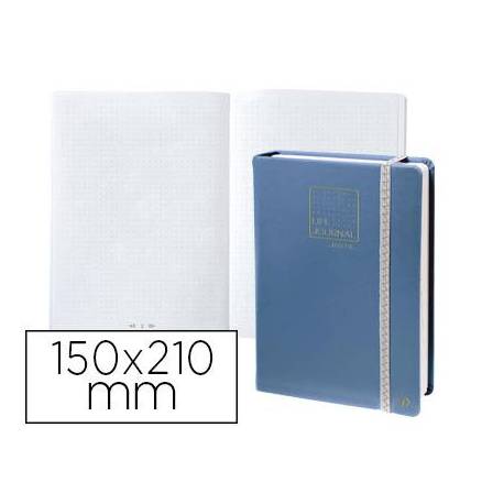 Libreta Quo Vadis Life Journal Infinite Dots 150x210 mm Puntos Tapa Similpiel color Azul