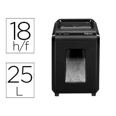 Destructora de documentos Fellowes 92CS corte en Particulas 18 hojas 25 L con Nivel de seguridad 4
