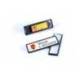IDENTIFICADOR DURABLE PVC ANTIARAÑAZOS CON IMAN Y EFECTO LUPA COLOR NEGRO 67X17 MM