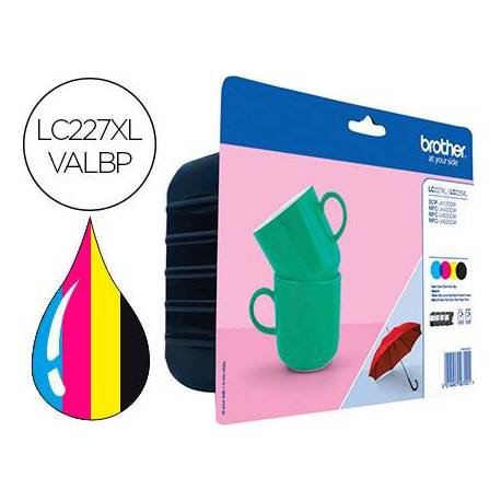 Cartucho Brother Multipack 4 colores LC227XLVALBP dcp-j4120dw / mfc-j4420dw / j4620dw / j4625dw