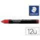 MINAS STAEDTLER PARA MARCAR COLOR ROJO LUMOCOLOR PERMANENTE OMNIGRAPH 236 CAJA DE 12 UNIDADES