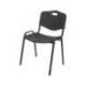 Silla PYC Robledo PVC negro ergonomica y apilable