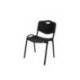 Silla PYC Robledo PVC negro ergonomica y apilable