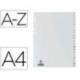 Separador alfabetico Elba plastico DIN A4 11 taladros color gris