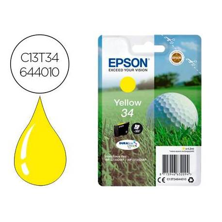 CARTUCHO INK-JET EPSON 34 COLOR AMARILLO C13T34644010