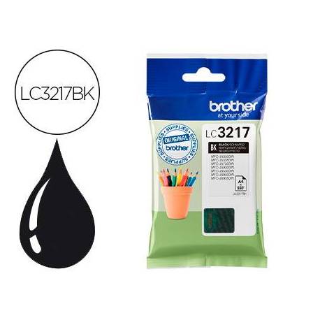 Cartucho Brother color negro LC3217BK mfcj6530 / mfcj6935