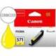 Cartucho Canon CLI 571 Pixma color amarillo ts5051 / ts6050 / ts8051 / ts9050