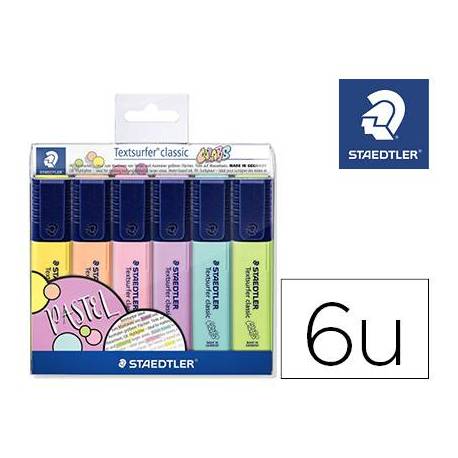 Rotulador Staedtler Textsurfer Pastel Fluorescente estuche 6 unidades