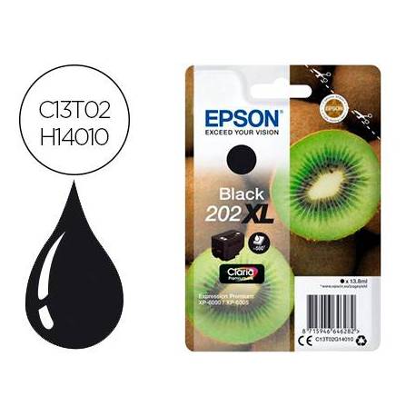 Cartucho Epson 202 XL Color Negro C13T02H14010