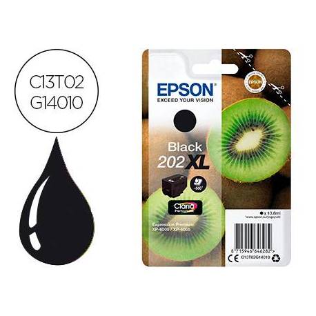 Cartucho Epson 202 XL Color Negro C13T02G14010