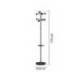 PERCHERO METALICO MARCA UNILUX ACCUEIL PIE 8 COLGADORES CON PARAGUERO Y BANDEJA GOTEO GRIS METALIZADO 177 X 38 CM