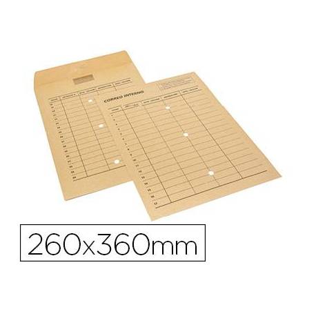 Sobre bolsa kraft Sam Correo Interno, 260x360mm