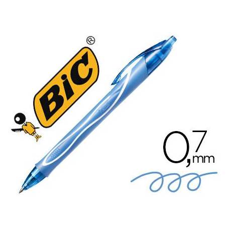 Boligrafo Bic Gelocity Quick Dry Retractil tinta gel Turquesa 0,7 mm