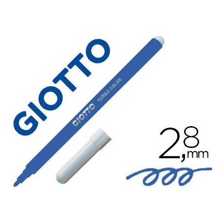 Rotulador Giotto Turbo Punta Media Lavable Azul Oscuro