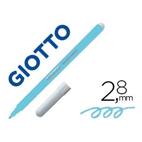Rotulador Giotto Turbo Punta Media Lavable Azul Claro