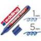 Rotulador permanente Edding 330 azul punta biselada 1-5mm recargable