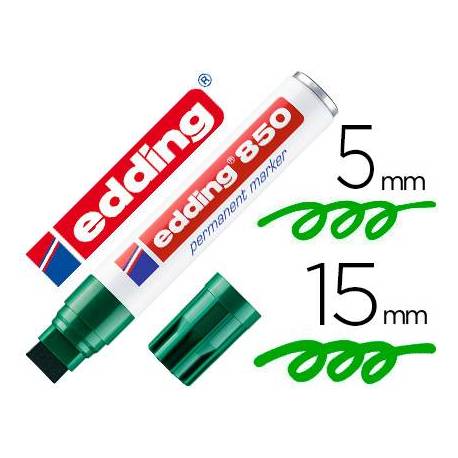Rotulador Permanente Edding 850 Verde Punta Biselada