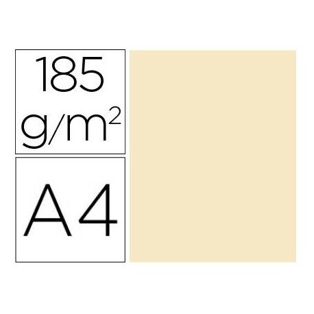Cartulina Gvarro carne A4 185 g/m2 Paquete de 50