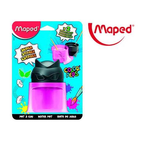 Bote limpia pinceles Maped Color Peps Superhéroes Plástico