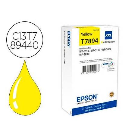 CARTUCHO INK-JET EPSON T7894 COLOR AMARILLO C13T789440