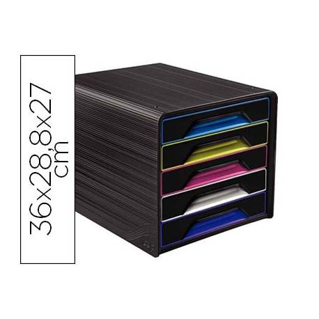 Fichero cajones CEP para 5 cajones Multicolor/Negro