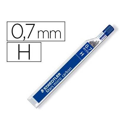Minas Staedtler Mars Micro 0,7 mm H grafito Tubo de 12 unidades