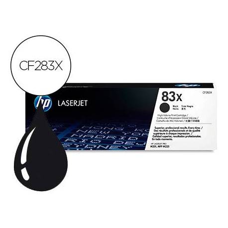 TONER HP CF283X LASERJET PRO MFP M201N/MFP M201DW/MFP M225 ALTA CAPACIDAD NEGRO 2200 PAG