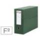 Archivador con tapa Pardo Folio Verde 390x270x115 mm