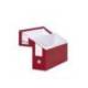 Archivador con tapa Pardo Folio Rojo 390x270x115 mm