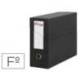Archivador con tapa Pardo Folio Negro 390x270x115 mm