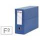 Archivador con tapa Pardo Folio Azul 390x270x115 mm