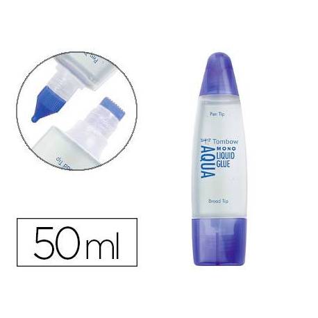 Pegamento Cola Líquida Tombow Transparente Permanente con 2 puntas 50 ml