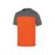 Camiseta manga corta Deltaplus color Naranja y Gris Talla XL