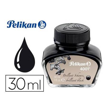 TINTA ESTILOGRAFICA PELIKAN 4001 NEGRO BRILLANTE FRASCO 30 ML