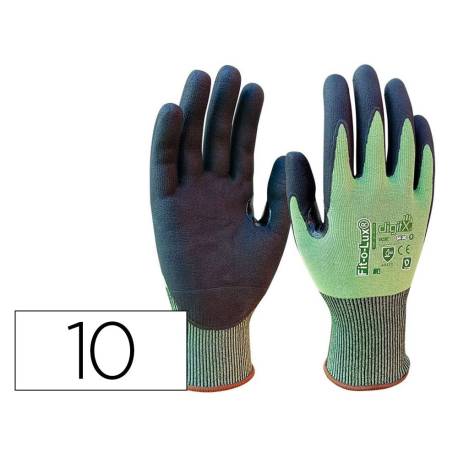 GUANTES DE NITRILO MARCA SAFETOP FITOLUX-D CORTE TDM D BEST FIT TALLA 10