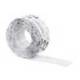 ETIQUETAS MARCA METO ONDULADAS 26X12 MM BLANCA LISA ADHESIVO REMOVIBLE ROLLO DE 1000 UNIDADES